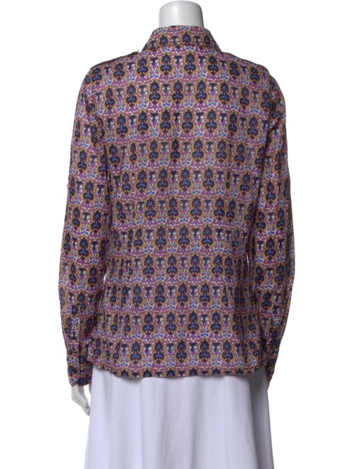 Tory Burch Printed Long Sleeve Blouse