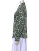 Tory Burch Floral Print Long Sleeve Button-Up Top