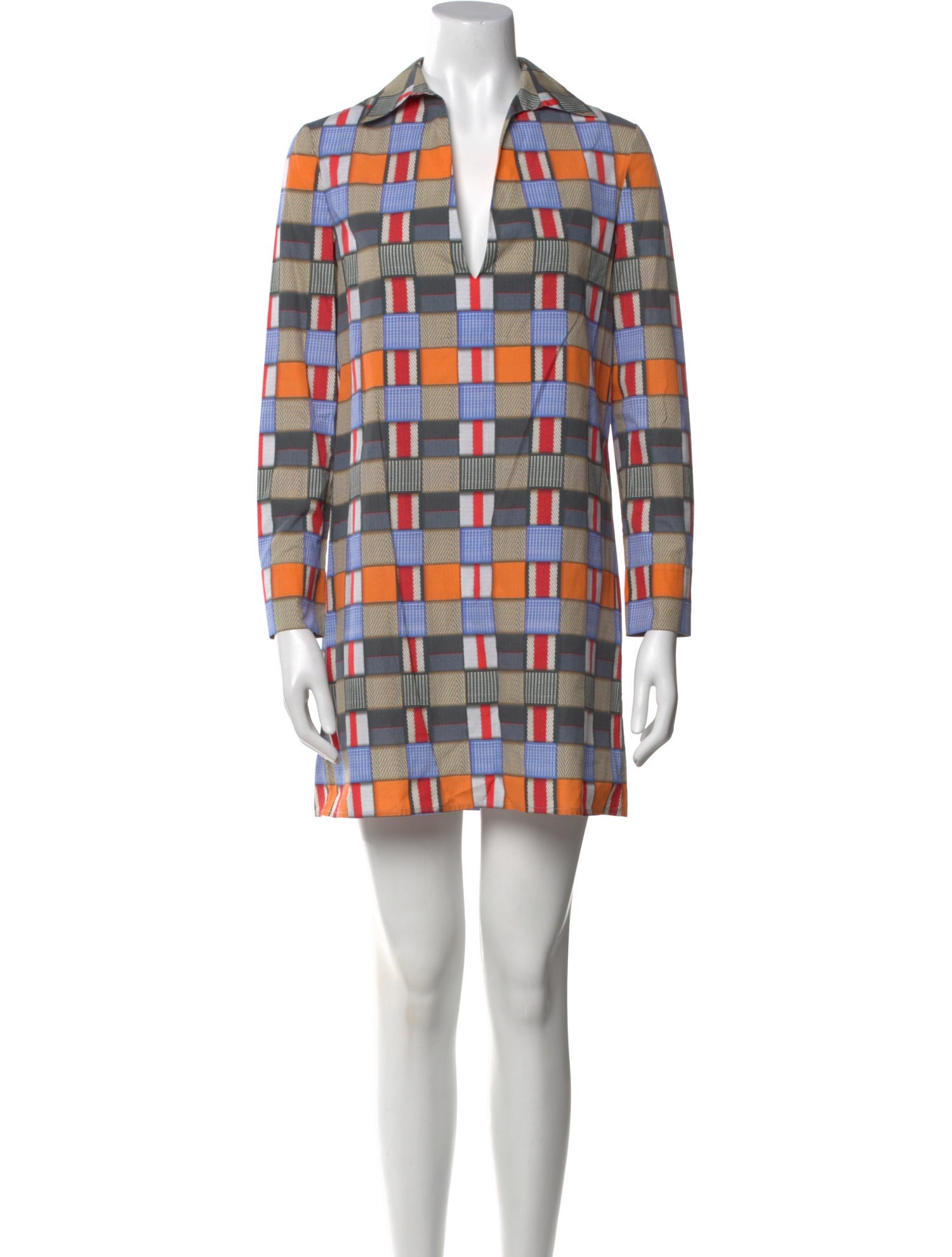 Tory Burch Plaid Print Mini Dress