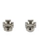 Tory Burch Crystal Logo Stud Earrings