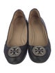 Tory Burch Leather Crystal Embellishments Ballet Flats