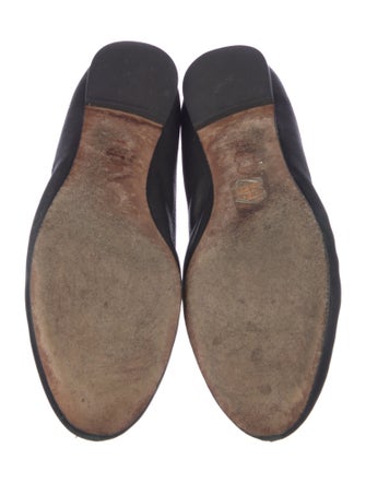 Tory Burch Leather Crystal Embellishments Ballet Flats