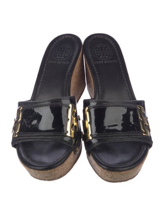 Tory Burch Patent Leather Studded Accents Slides