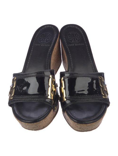Tory Burch Patent Leather Studded Accents Slides