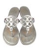 Tory Burch Leather Animal Print Flip Flops