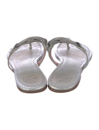 Tory Burch Leather Animal Print Flip Flops