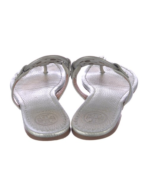 Tory Burch Leather Animal Print Flip Flops