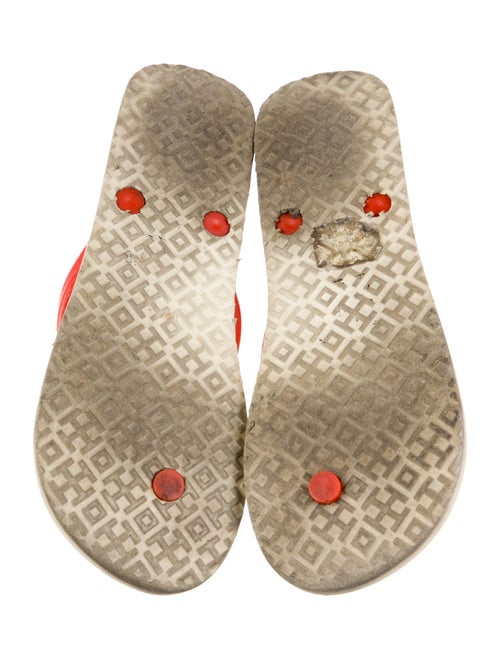 Tory Burch Rubber Floral Print Flip Flops