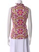 Tory Burch Printed Mock Neck Top