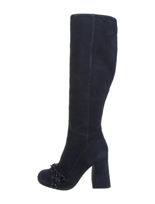 Tory Burch Suede Chain-Link Accents Boots
