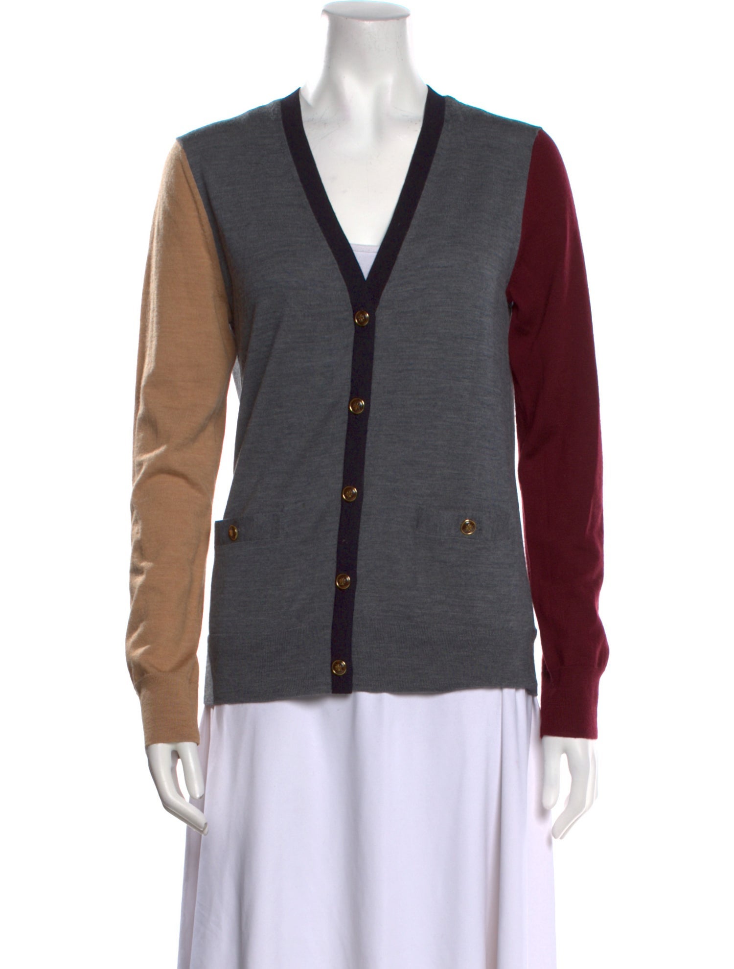 Tory Burch Merino Wool V-Neck Sweater