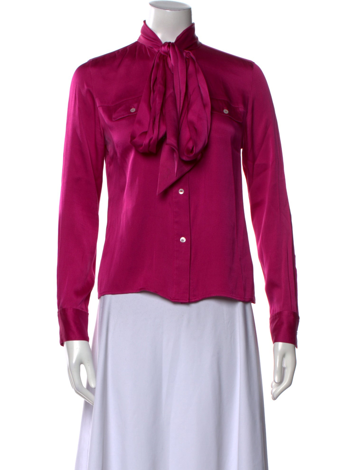 Tory Burch Silk Mock Neck Blouse