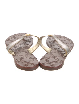 Tory Burch Leather Flip Flops