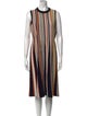 Tory Burch Striped Midi Length Dress