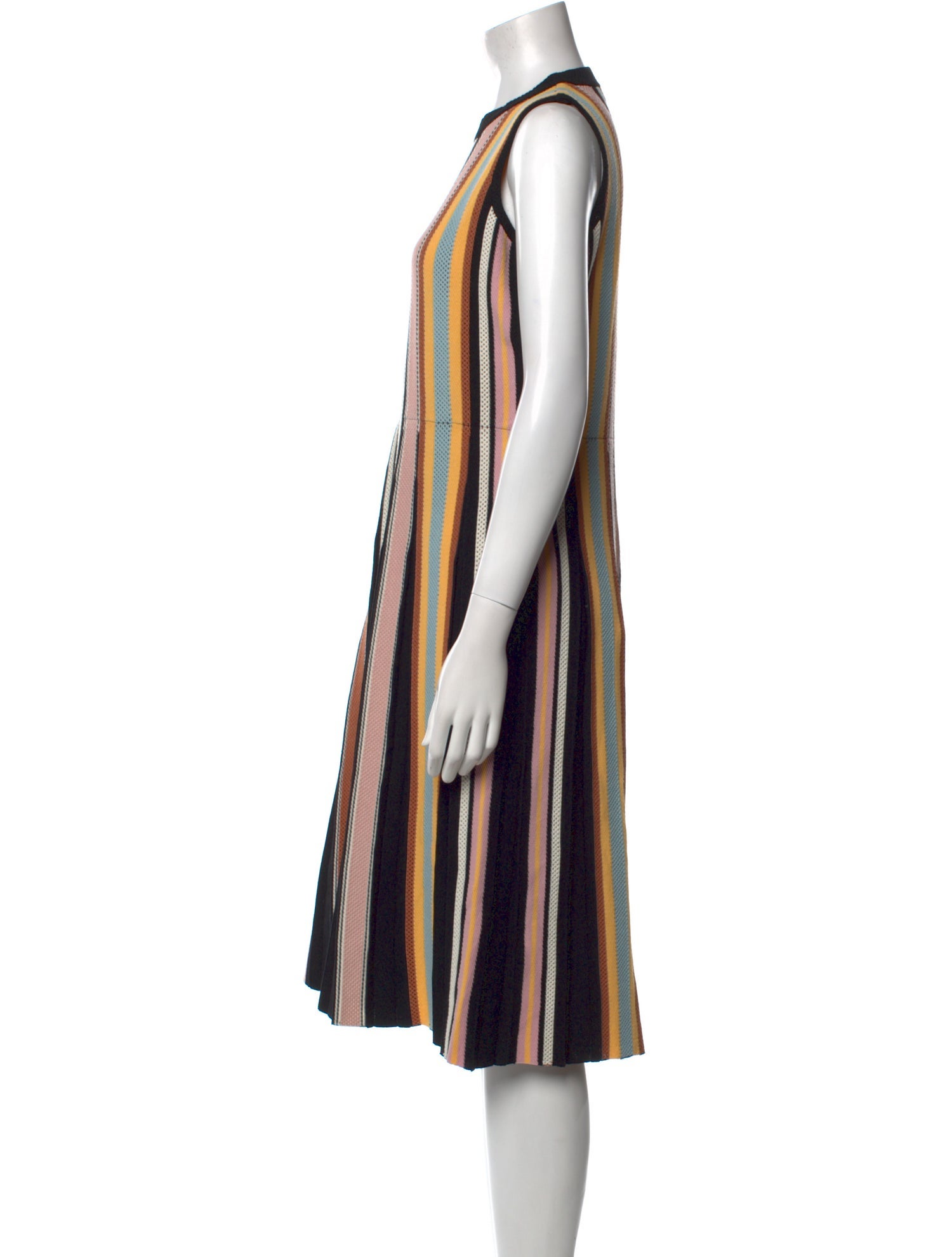 Tory Burch Striped Midi Length Dress