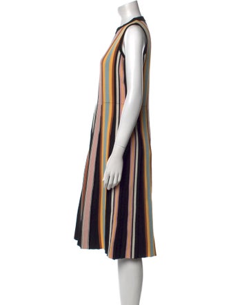 Tory Burch Striped Midi Length Dress