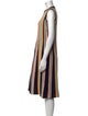 Tory Burch Striped Midi Length Dress