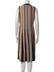 Tory Burch Striped Midi Length Dress
