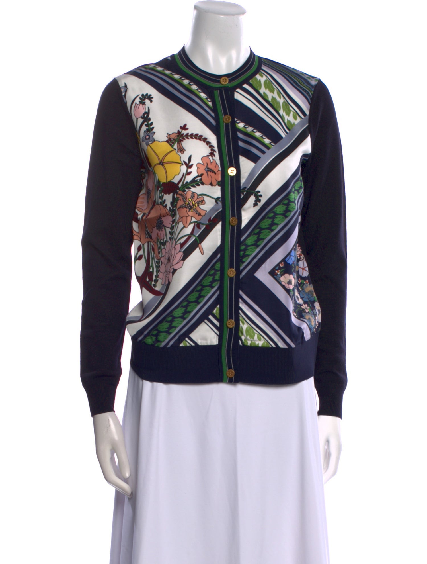 Tory Burch Merino Wool Printed Sweater