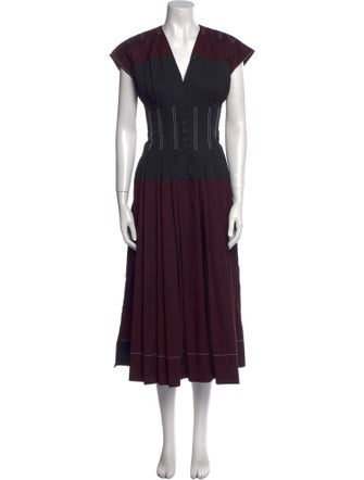 Tory Burch V-Neck Long Dress