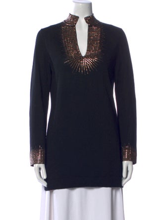 Tory Burch Merino Wool V-Neck Tunic