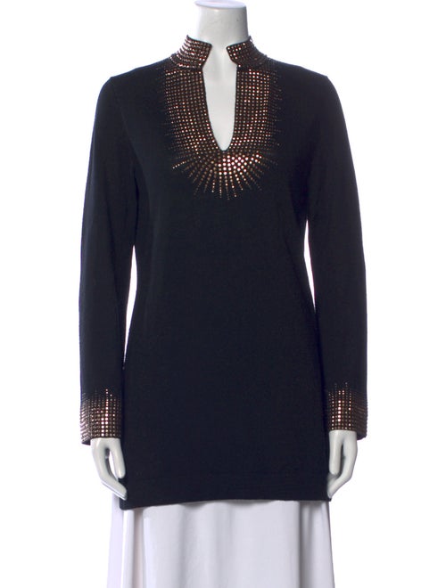 Tory Burch Merino Wool V-Neck Tunic