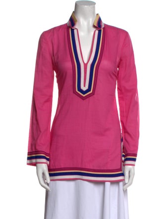 Tory Burch V-Neck Long Sleeve Tunic