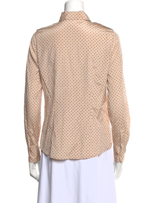 Tory Burch Silk Polka Dot Print Button-Up Top