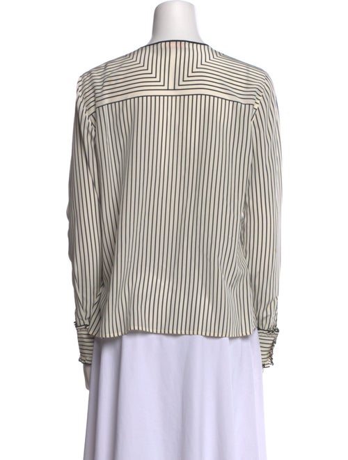 Tory Burch Silk Striped Button-Up Top