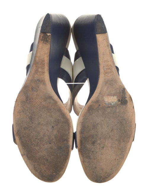 Tory Burch Leather Colorblock Pattern Slides