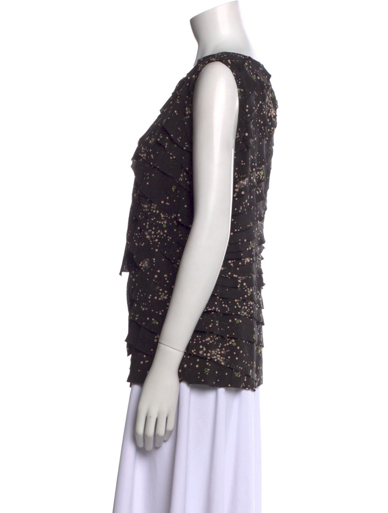 Tory Burch Silk Bateau Neckline Top