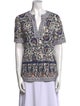 Tory Burch Linen Paisley Print Tunic