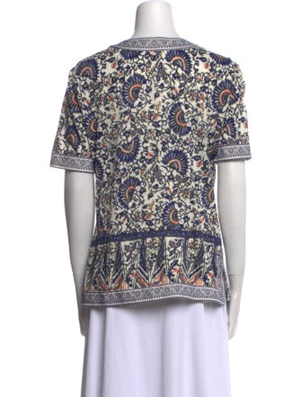 Tory Burch Linen Paisley Print Tunic