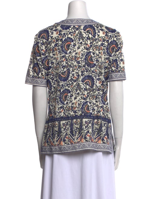 Tory Burch Linen Paisley Print Tunic