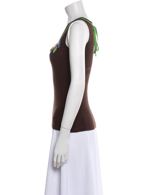 Tory Burch Graphic Print Scoop Neck Top