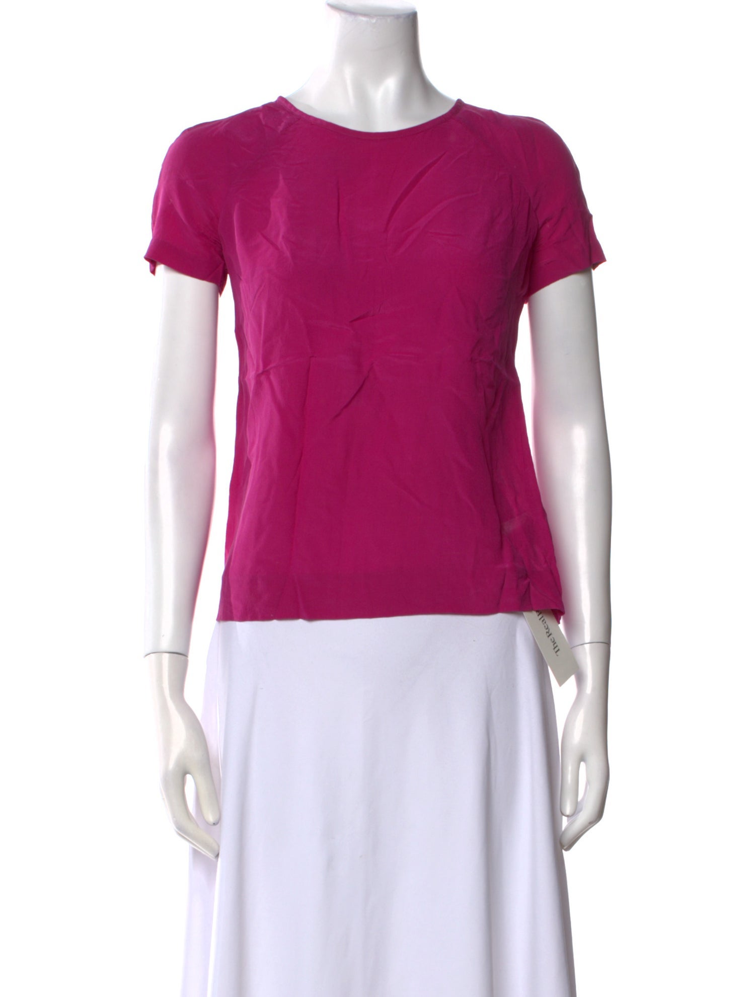 Tory Burch Silk Bateau Neckline T-Shirt