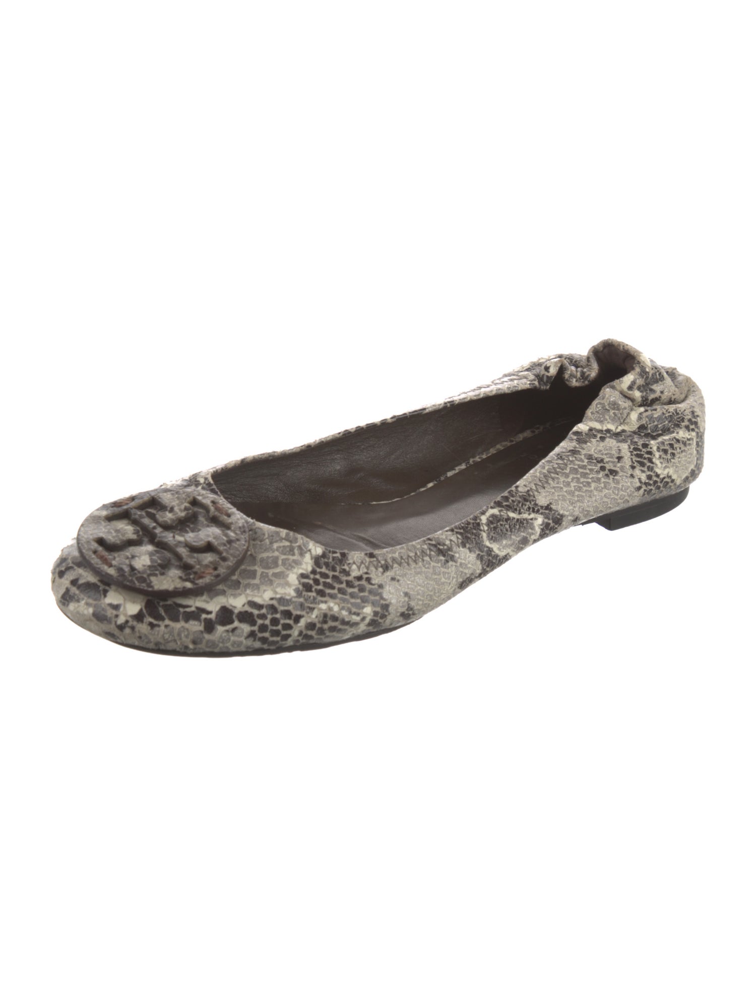 Tory Burch Snakeskin Animal Print Flats