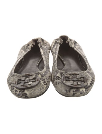 Tory Burch Snakeskin Animal Print Flats