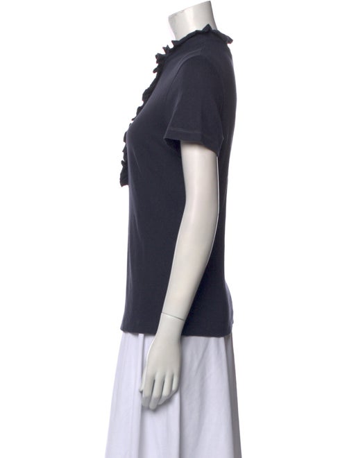 Tory Burch Mock Neck Short Sleeve Polo