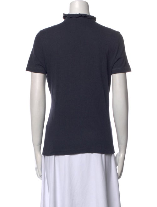 Tory Burch Mock Neck Short Sleeve Polo