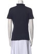 Tory Burch Mock Neck Short Sleeve Polo