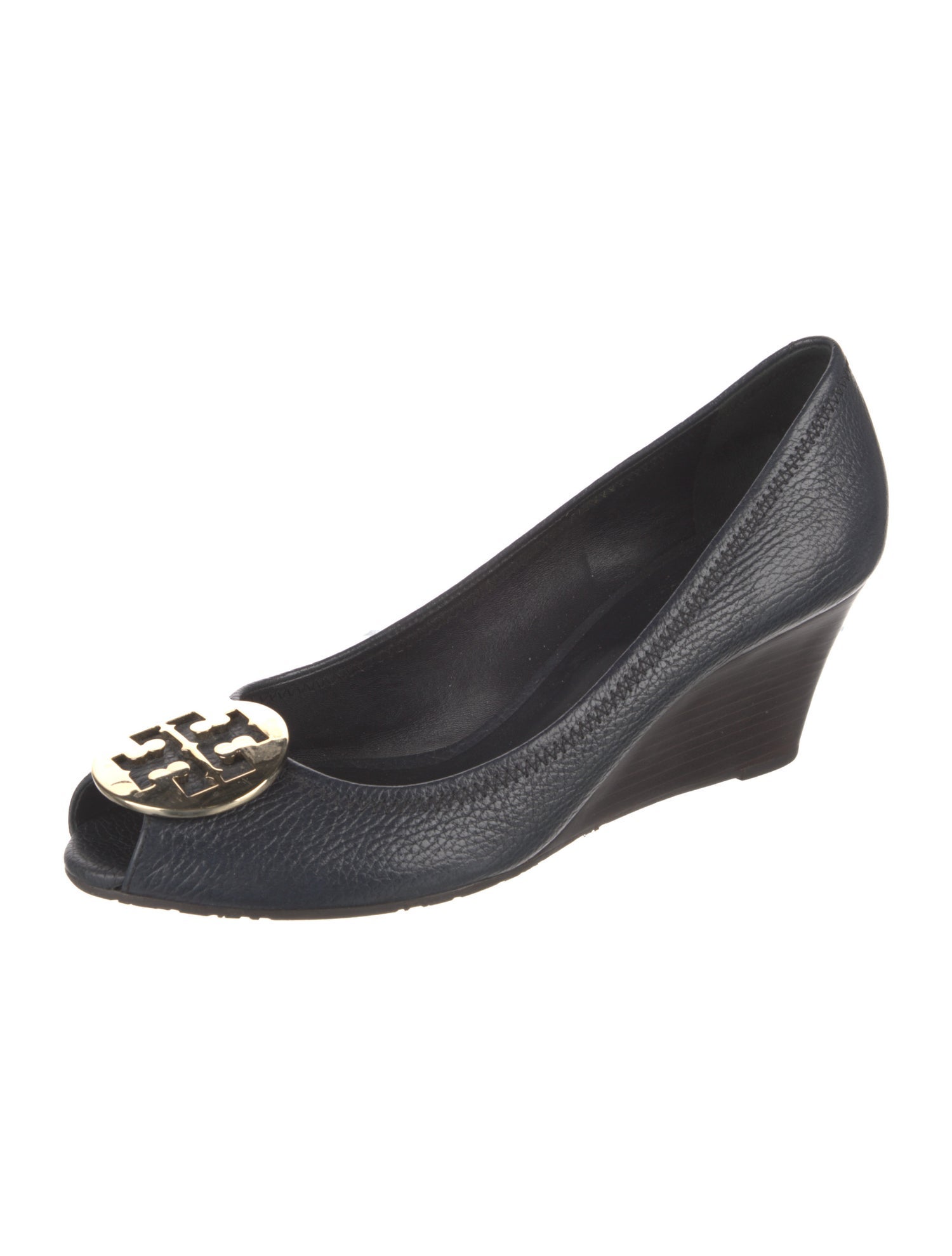 Tory Burch Signature Logo Leather Pumps