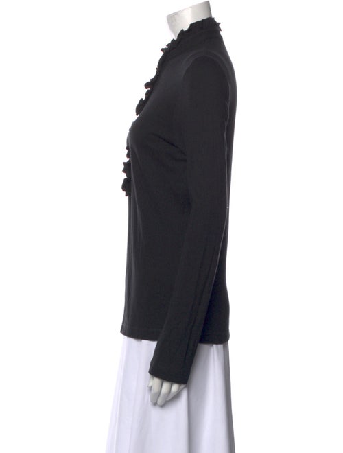 Tory Burch Mock Neck Long Sleeve Polo