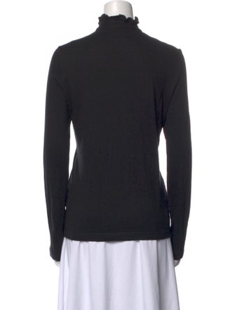 Tory Burch Mock Neck Long Sleeve Polo