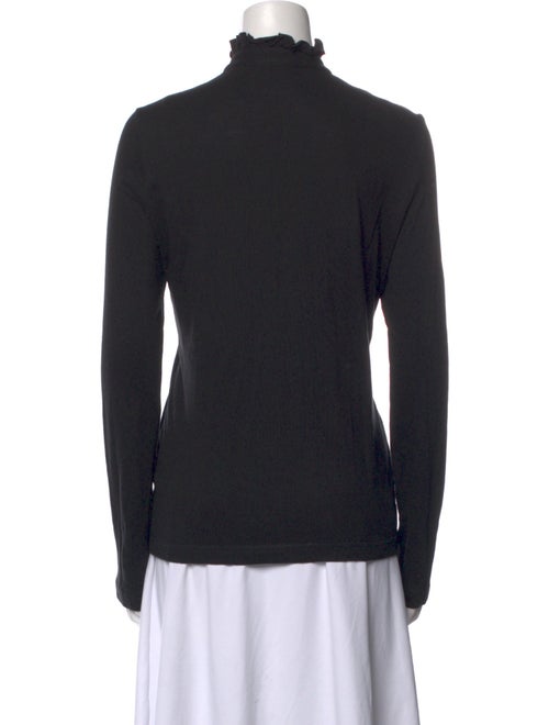 Tory Burch Mock Neck Long Sleeve Polo