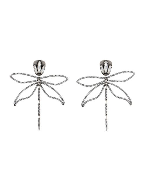 Tory Burch Crystal Embellished Articulated Dragonfly Drop Earrings