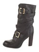 Tory Burch Leather Moto Boots