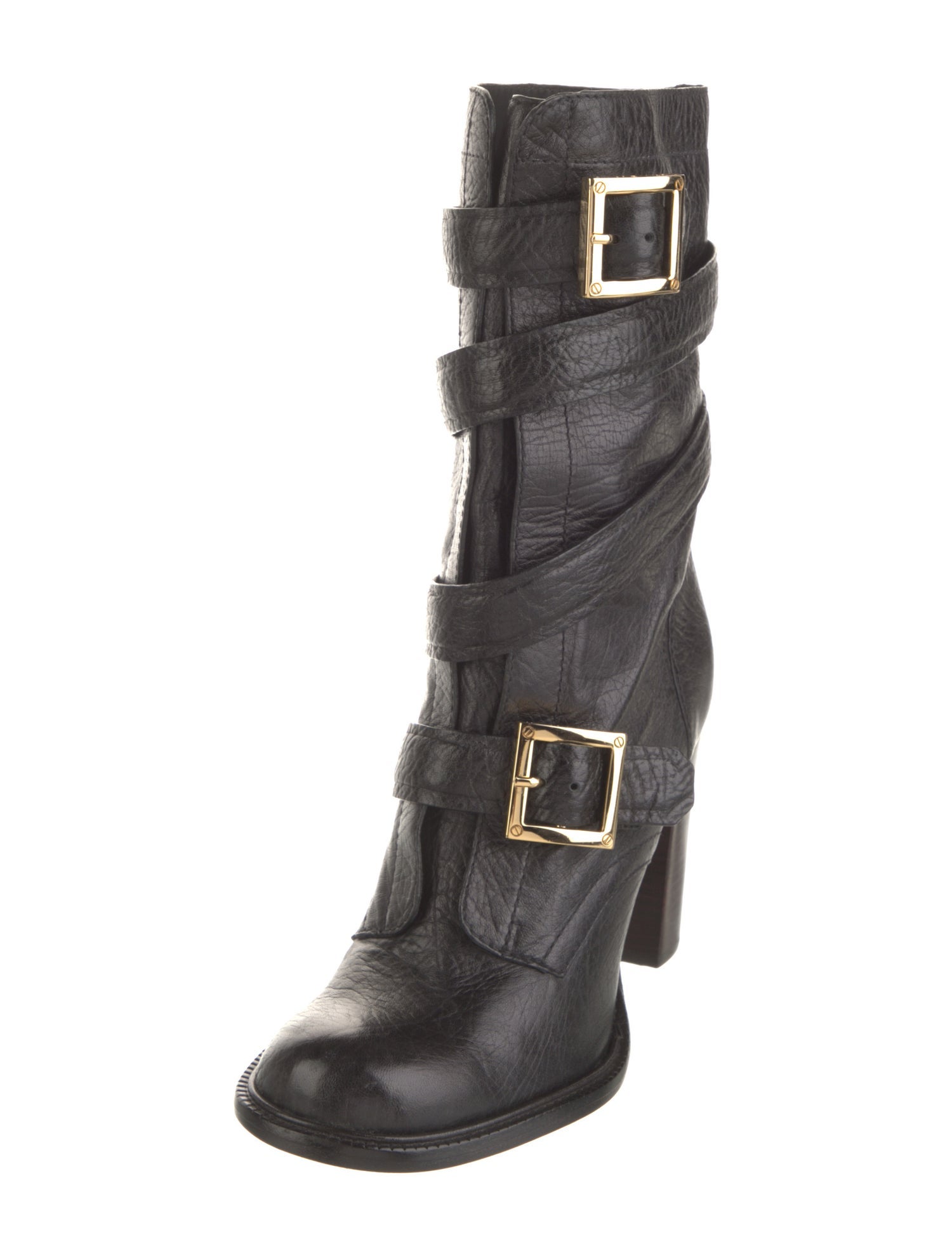 Tory Burch Leather Moto Boots