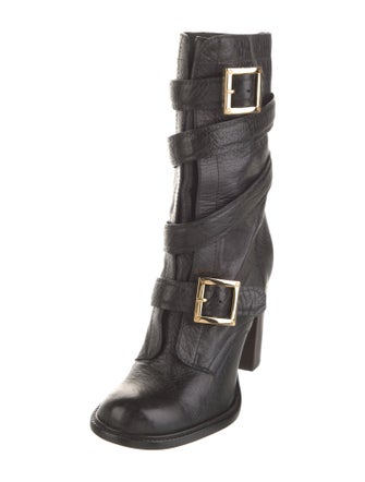 Tory Burch Leather Moto Boots