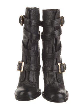 Tory Burch Leather Moto Boots
